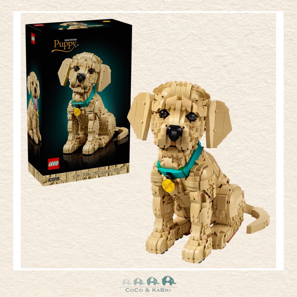 LEGO® Icons Golden Retriever Puppy, CoCo & KaBri Children's Boutique, Brooks Alberta Canada