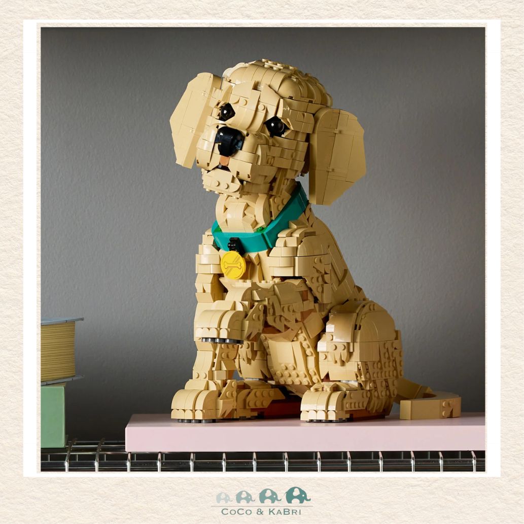 LEGO® Icons Golden Retriever Puppy, CoCo & KaBri Children's Boutique, Brooks Alberta Canada