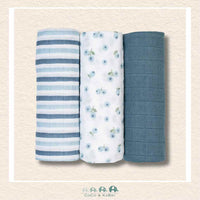 Lulujo 3pk Cotton Receiving Blankets - Blueberries, CoCo & KaBri Children's Boutique, Brooks Alberta Canada