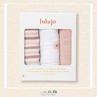 Lulujo 3pk Cotton Receiving Blankets- Daisies, CoCo & KaBri Children's Boutique, Brooks Alberta Canada