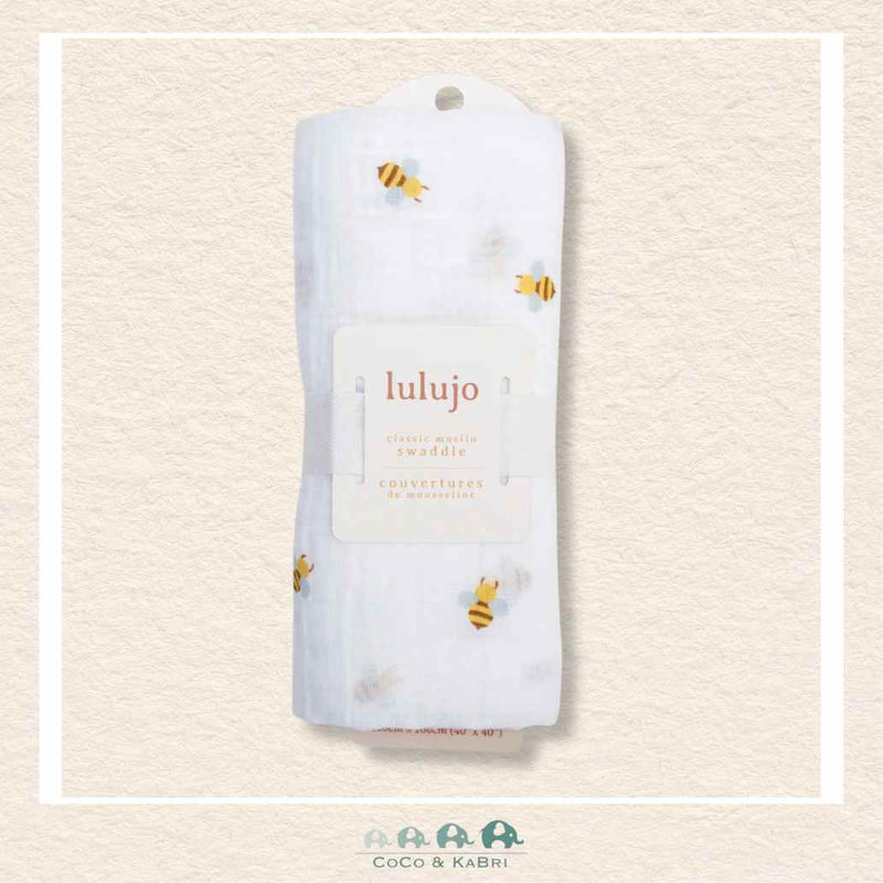 Lulujo Cotton Muslin Swaddle Blanket - 40x40 - Bee, CoCo & KaBri Children's Boutique, Brooks Alberta Canada