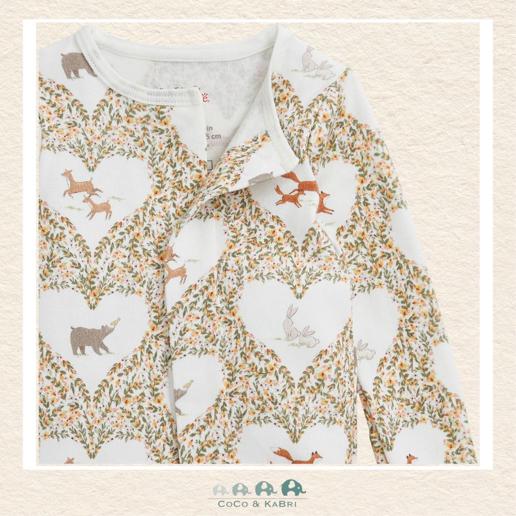 Magnetic Me: Animal Heart Organic Cotton Footie, CoCo & KaBri Children's Boutique, Brooks Alberta Canada