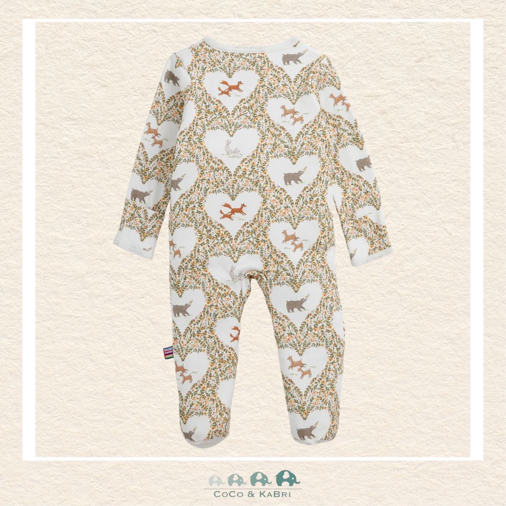 Magnetic Me: Animal Heart Organic Cotton Footie, CoCo & KaBri Children's Boutique, Brooks Alberta Canada