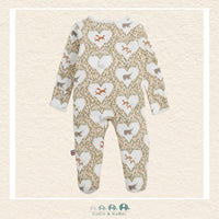 Magnetic Me: Animal Heart Organic Cotton Footie, CoCo & KaBri Children's Boutique, Brooks Alberta Canada