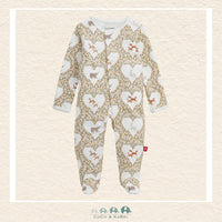 Magnetic Me: Animal Heart Organic Cotton Footie, CoCo & KaBri Children's Boutique, Brooks Alberta Canada