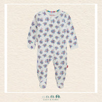 Magnetic Me Butterfly baby coverall in ultra-soft CloudStretch fabric featuring hidden magnetic closures for easy changes and a delicate whimsical butterfly print | Canada