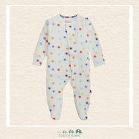Magnetic Me Color Starburst baby coverall in ultra-soft CloudStretch fabric featuring hidden magnetic closures for easy changes and a vibrant multi-color starburst print | Canada