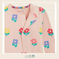 Close-up of Magnetic Me Pink Flower coverall highlighting the hidden magnetic fastener technology and the high-performance CloudStretch boutique fabric texture | Canada