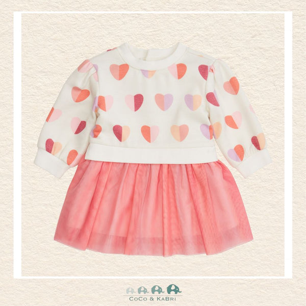Magnetic Me "Fleece Sweatdress" Pink Hearts, Front View,  CoCo & KaBri Children's Boutique, Brooks Alberta Canada