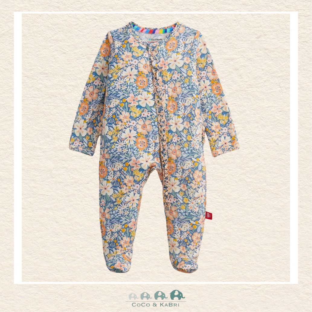 Magnetic Me: Flora Modal Ruffle Footie, CoCo & KaBri Children's Boutique, Brooks Alberta Canada