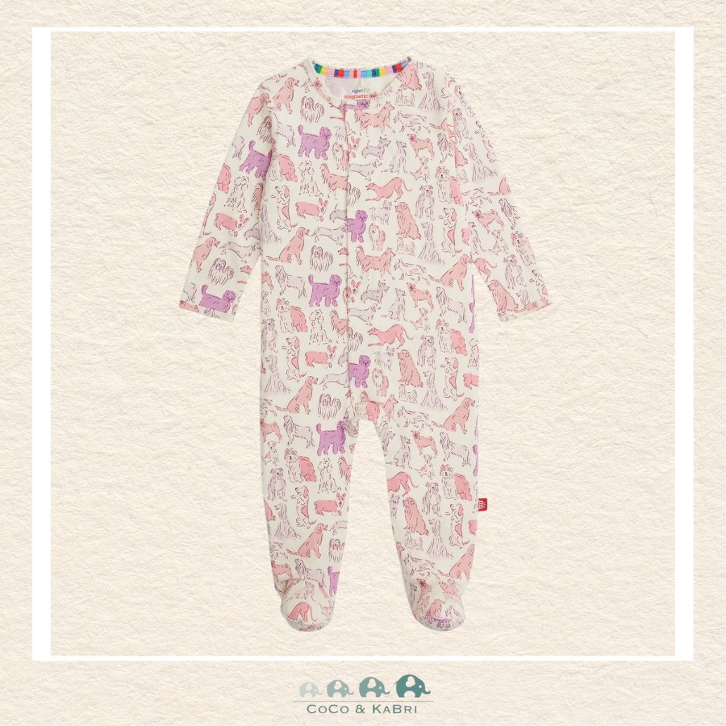 Magnetic Me "It's a Paw - ty" Right Fit Magnetic Footie - Pink, CoCo & KaBri Children's Boutique