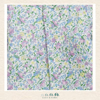 Close-up of Magnetic Me Lavina footie highlighting the hidden magnetic fastener technology and the delicate floral pattern on soft boutique modal fabric | Canada