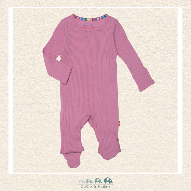 Magnetic Me: Mauve Ribbed Cotton Footie, CoCo & KaBri Children's Boutique