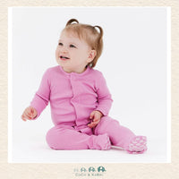 Magnetic Me: Mauve Ribbed Cotton Footie, CoCo & KaBri Children's Boutique