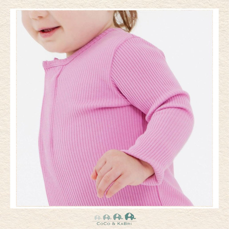 Magnetic Me: Mauve Ribbed Cotton Footie, CoCo & KaBri Children's Boutique