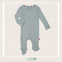 Magnetic Me: Mist Ribbed Cotton Footie, CoCo & KaBri Children's Boutique