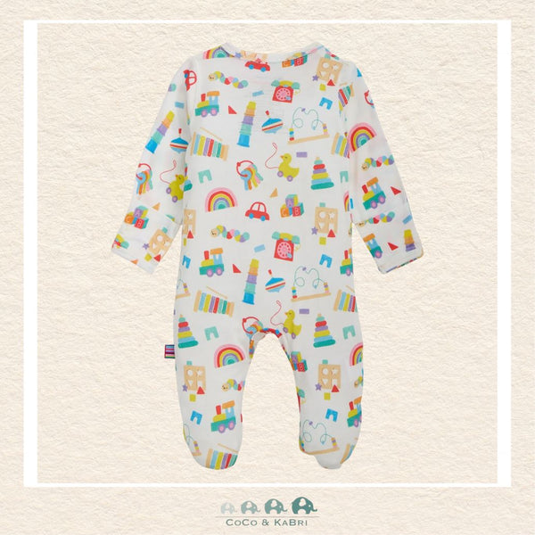 Close-up of Magnetic Me Play All Day modal footie highlighting the hidden magnetic fastener technology and the smooth, lightweight boutique fabric texture | Canada