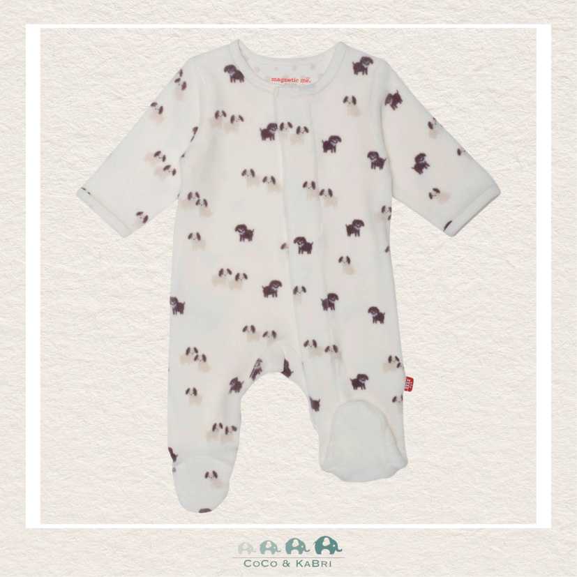 Magnetic Me: Puppy Love Velour Footie, CoCo & KaBri Children's Boutique