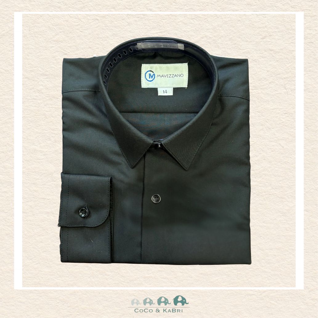 Mavezzano: Boys Dress Shirt - Black, CoCo & KaBri Children's Boutique