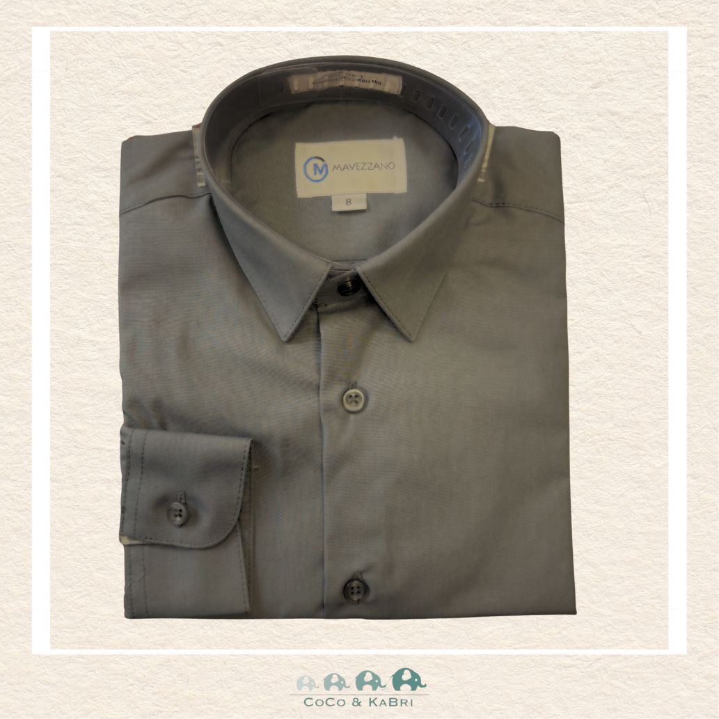 Mavezzano: Boys Dress Shirt - Charcoal, CoCo & KaBri Children's Boutique