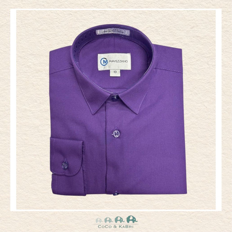 Mavezzano: Boys Dress Shirt - Purple, CoCo & KaBri Children's Boutique