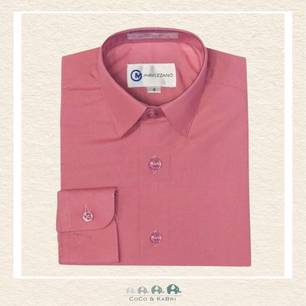 Mavezzano: Boys Dress Shirt - Rosewood, CoCo & KaBri Children's Boutique