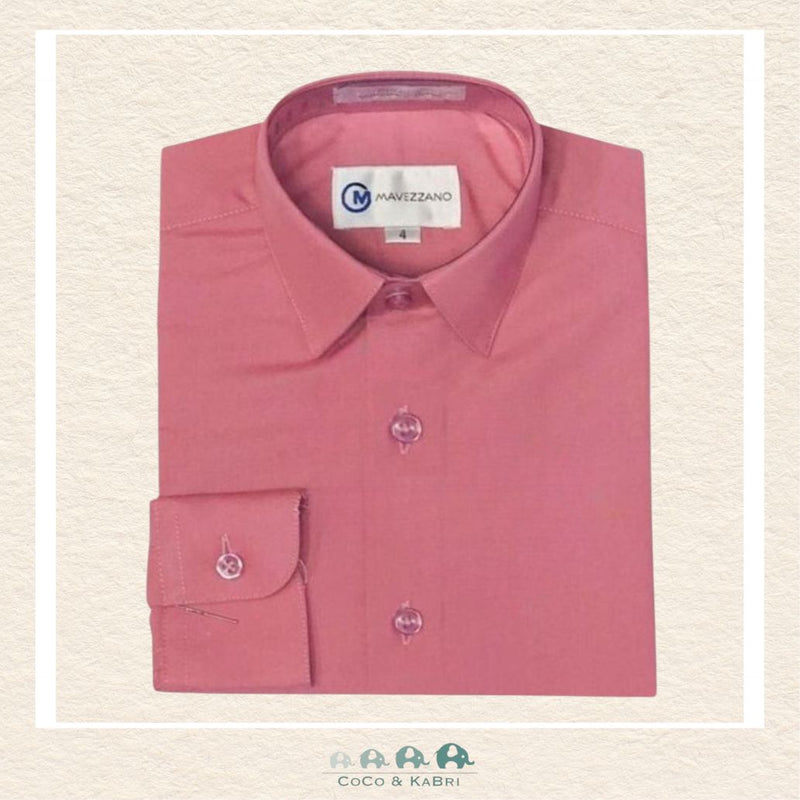 Mavezzano: Boys Dress Shirt - Rosewood, CoCo & KaBri Children's Boutique