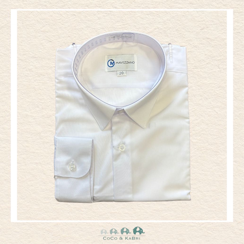 Mavezzano Boys Dress Shirt: White, CoCo & KaBri Children's Boutique
