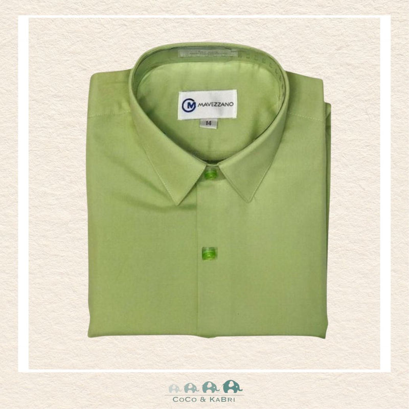 Mavezzano Dress Shirt: Sage Green, CoCo & KaBri Children's Boutique