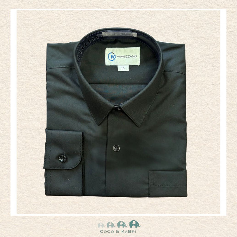 Mavezzano Dress Shirt - Sateen Black, CoCo & KaBri Children's Boutique