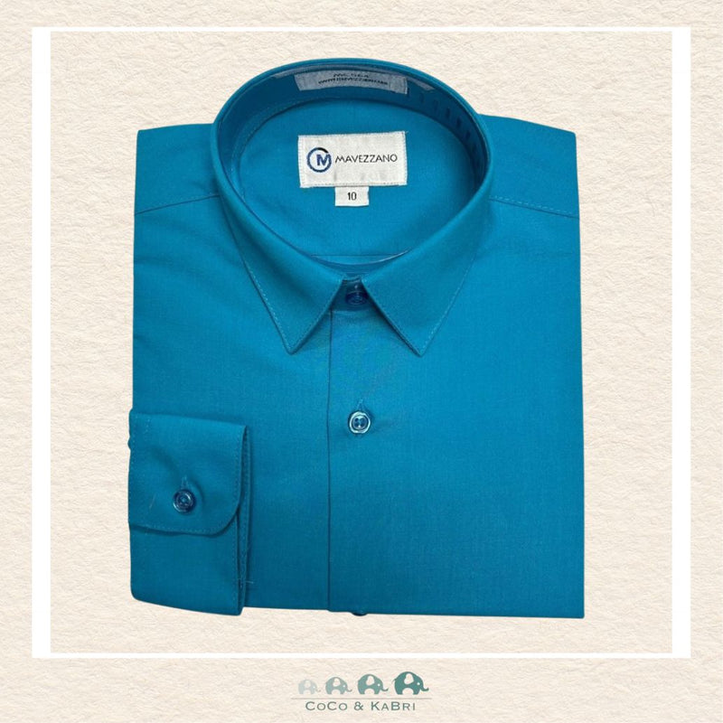Mavezzano: Teal Dress Shirt, CoCo & KaBri Children's Boutique