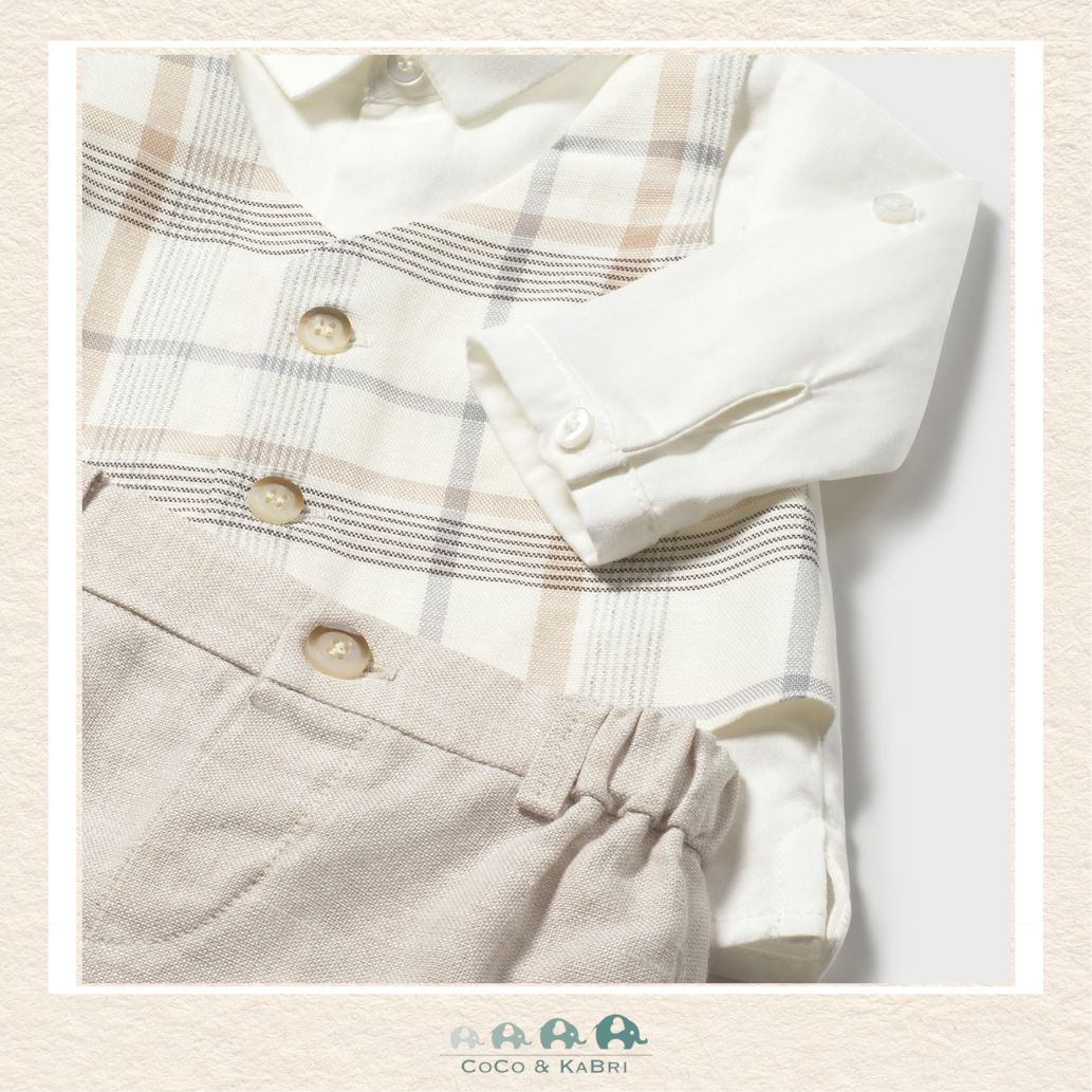 Close-up of Mayoral fabric showing the premium cotton-linen texture and sophisticated neutral boutique finish | Canada