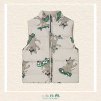 Mayoral Baby Boy Reversible Vest – Skateboarding Dog Green, CoCo & KaBri Children's Boutique