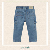 Mayoral: Baby Boy/ Toddler Soft Denim Cargo Pants - Light Wash, CoCo & KaBri Children's Boutique, Brooks Alberta Canada