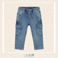 Mayoral: Baby Boy/ Toddler Soft Denim Cargo Pants - Light Wash, CoCo & KaBri Children's Boutique, Brooks Alberta Canada