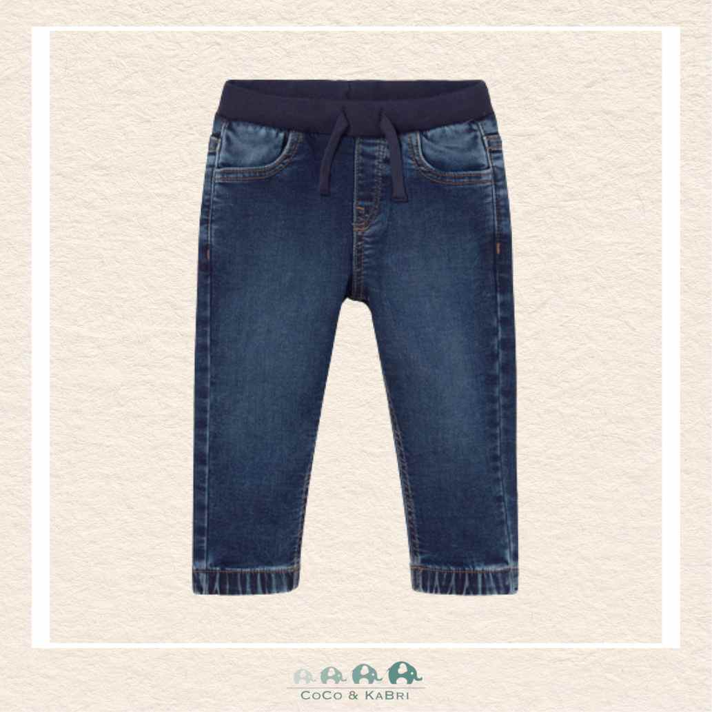 Mayoral: Baby Boy/ Toddler Soft Denim Jogger Pants - Dark Wash, CoCo & KaBri Children's Boutique, Brooks Alberta Canada
