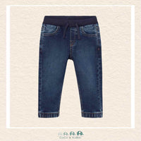 Mayoral: Baby Boy/ Toddler Soft Denim Jogger Pants - Dark Wash, CoCo & KaBri Children's Boutique, Brooks Alberta Canada