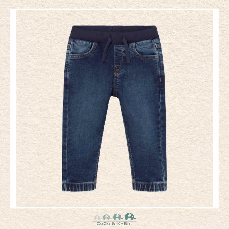 Mayoral: Baby Boy/ Toddler Soft Denim Jogger Pants - Dark Wash, CoCo & KaBri Children's Boutique, Brooks Alberta Canada