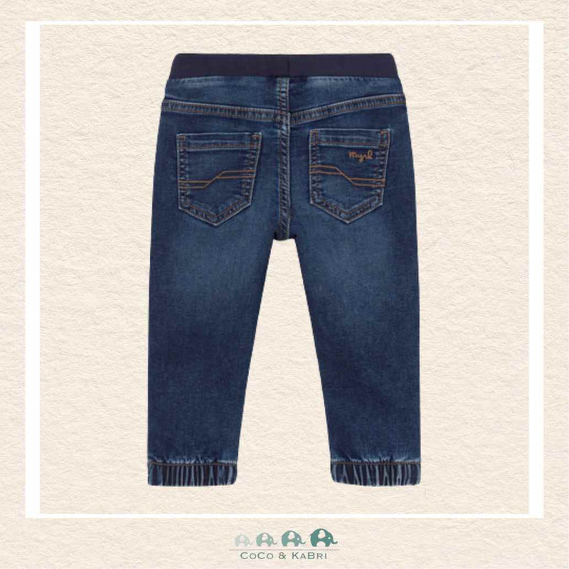 Mayoral: Baby Boy/ Toddler Soft Denim Jogger Pants - Dark Wash, CoCo & KaBri Children's Boutique, Brooks Alberta Canada