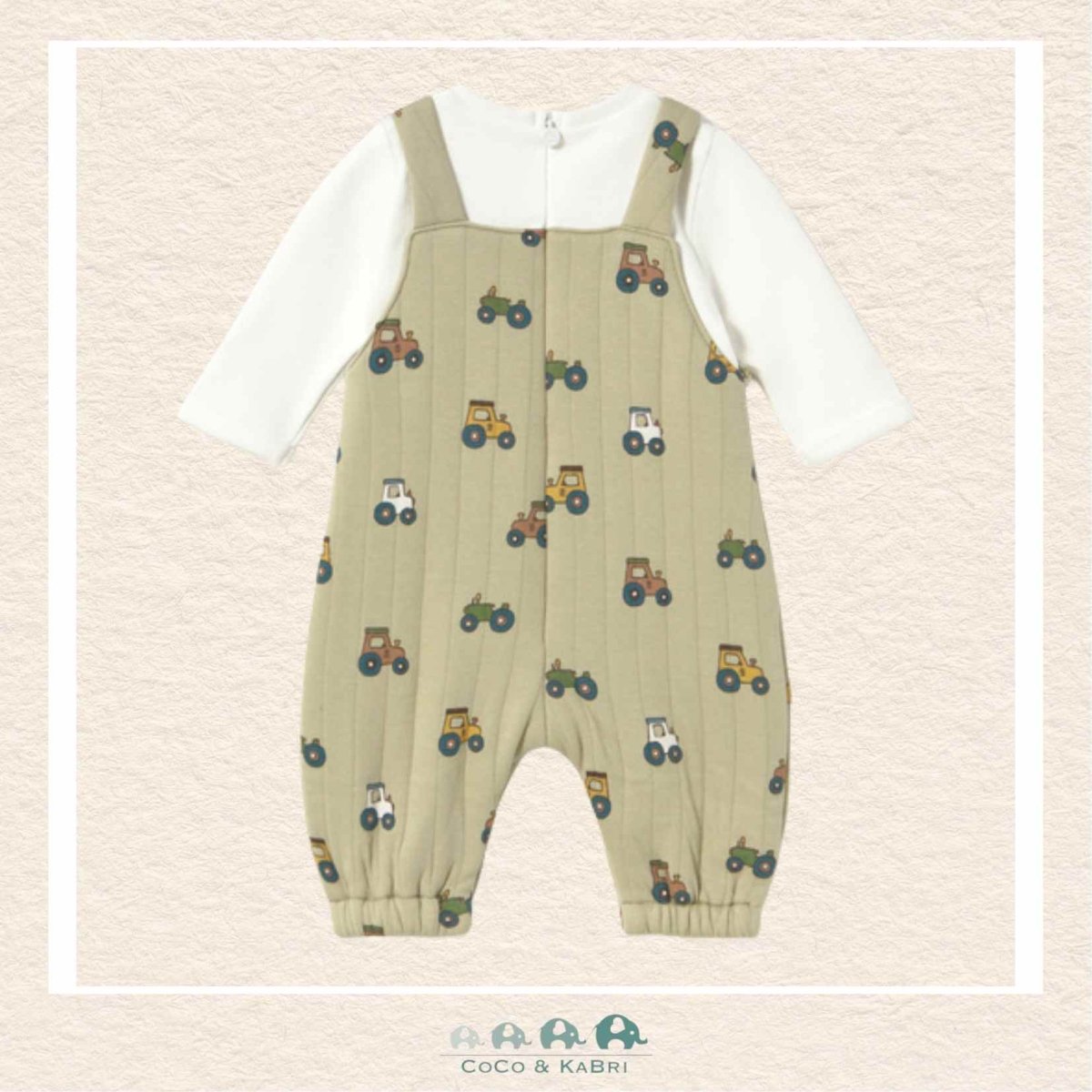 Mayoral Baby Boy Tractor Overalls with White Shirt, CoCo & KaBri Children's Boutique, Brooks Alberta Canada