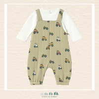 Mayoral Baby Boy Tractor Overalls with White Shirt, CoCo & KaBri Children's Boutique, Brooks Alberta Canada
