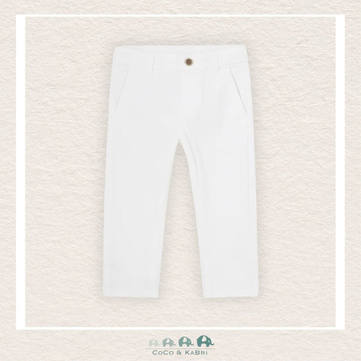 Mayoral Baby Boy White Chino Pants, CoCo & KaBri Children's Boutique