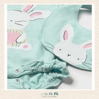 Close-up of Mayoral fabric showing the premium 100% cotton texture and adorable bunny-inspired accents | Canada