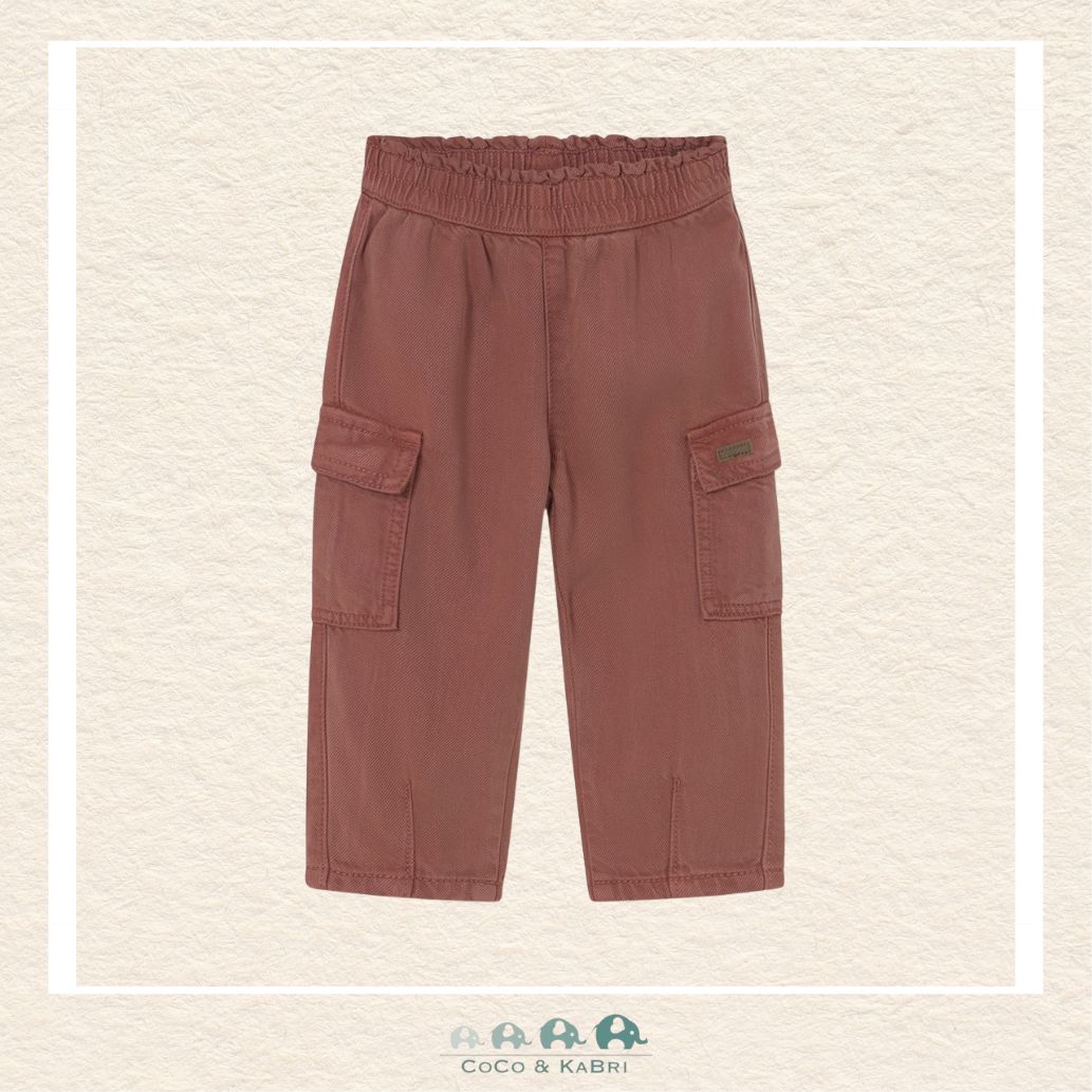 Mayoral Baby Girl Cargo Pants - Terracotta, CoCo & KaBri Children's Boutique
