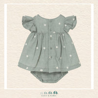 Back view of Mayoral baby girl dress showing the high-quality tailoring and soft 100% cotton lining | Canada