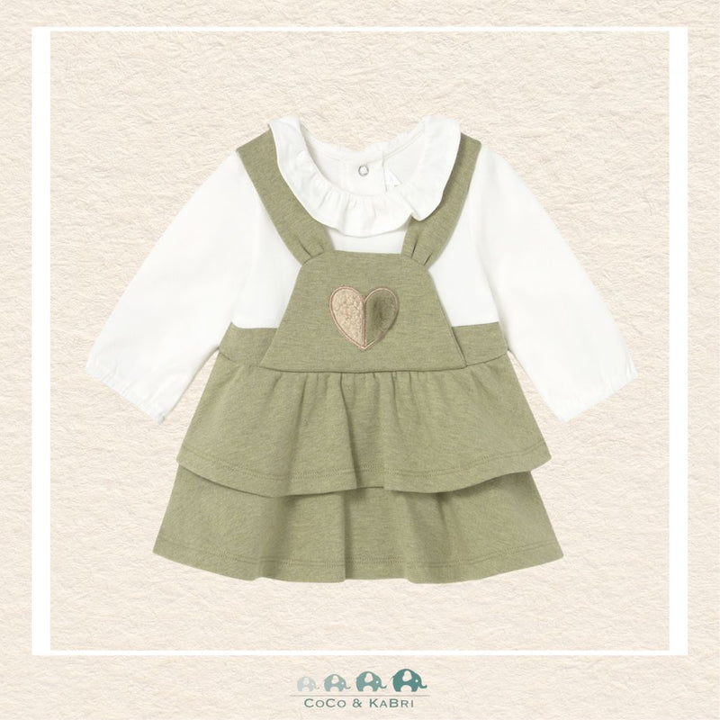 Mayoral: Baby Girl Green Overall Skirt with White top, CoCo & KaBri Children's Boutique
