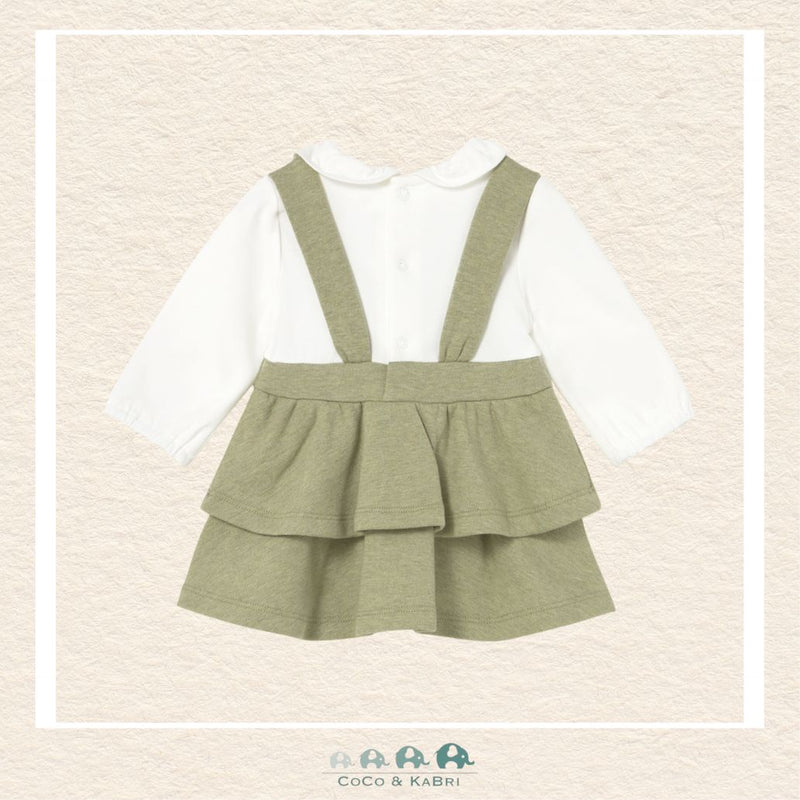 Mayoral: Baby Girl Green Overall Skirt with White top, CoCo & KaBri Children's Boutique