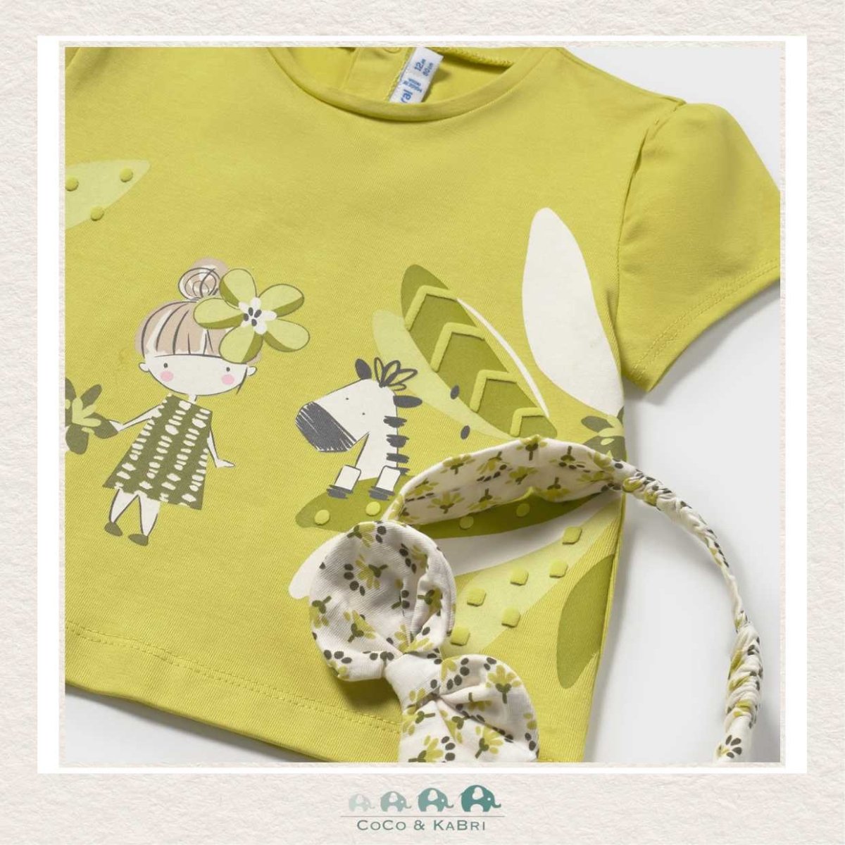 Mayoral Baby Girl Green T-shirt - Zebra, CoCo & KaBri Children's Boutique