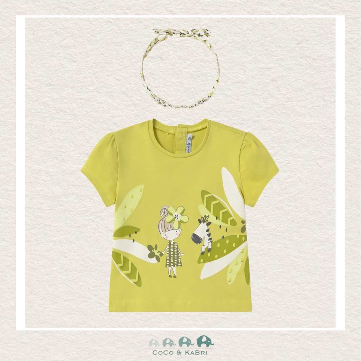 Mayoral Baby Girl Green T-shirt - Zebra, CoCo & KaBri Children's Boutique