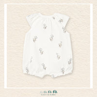Back view of Mayoral baby girl romper showing the high-quality tailoring and plush teddy-style construction | Canada